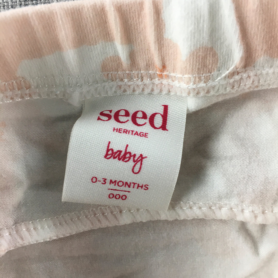 Seed Heritage Baby Girls Pants Size 000 (0 - 3 Months) Pink White