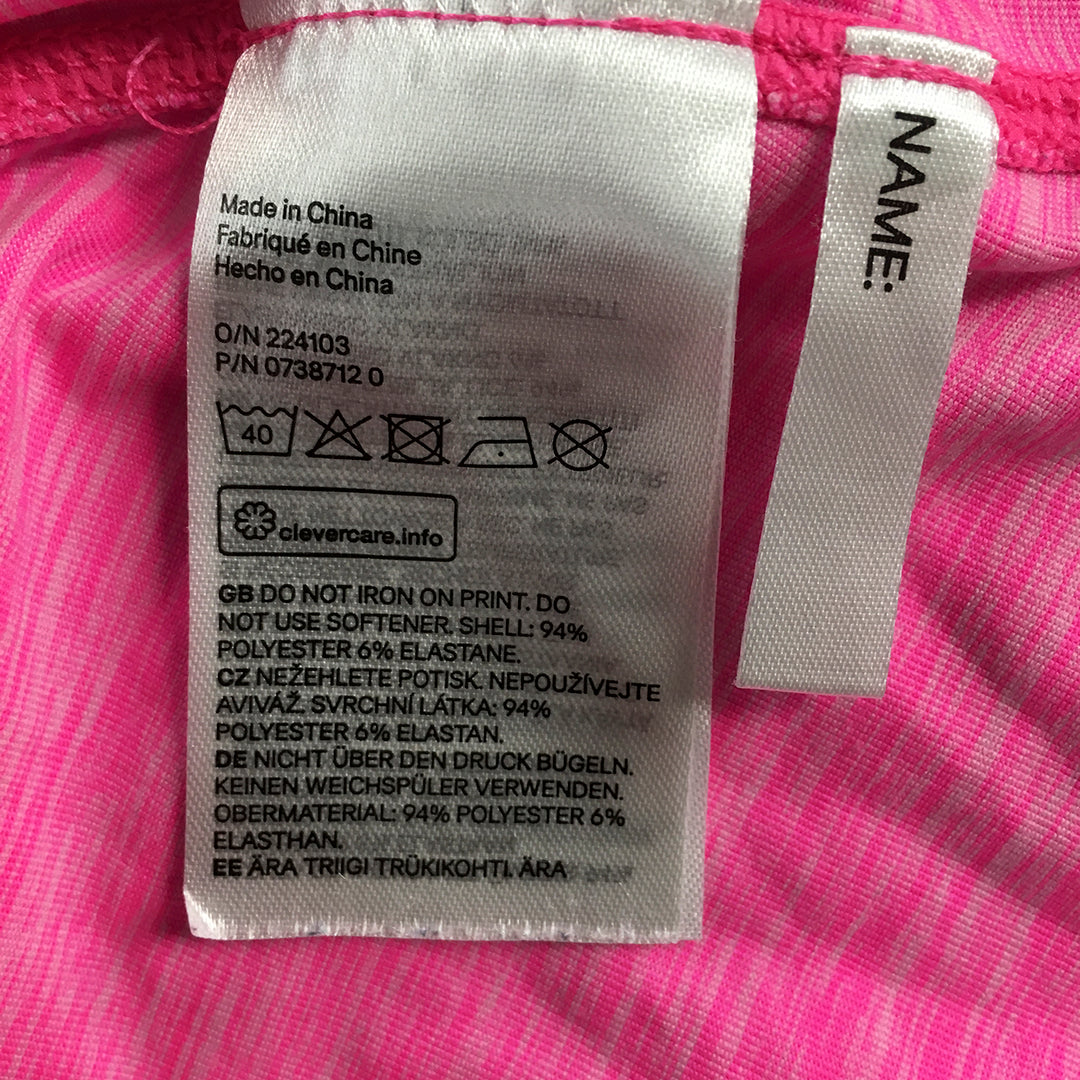 H&M Sport Kids Girls T-Shirt Size 9 - 10 Years Pink Short Sleeve Crew Neck