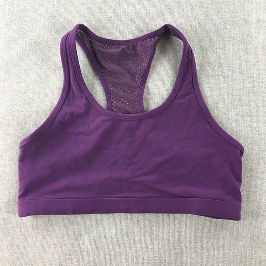 Lorna Jane Womens Sports Bra Size XS Purple Sleeveless Cropped Top