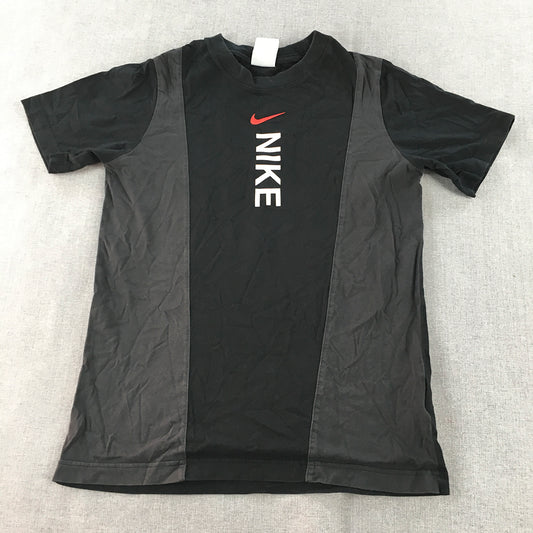 Nike Kids Boys T-Shirt Youth Size L (12 - 13 Years) Black Logo Short Sleeve Top