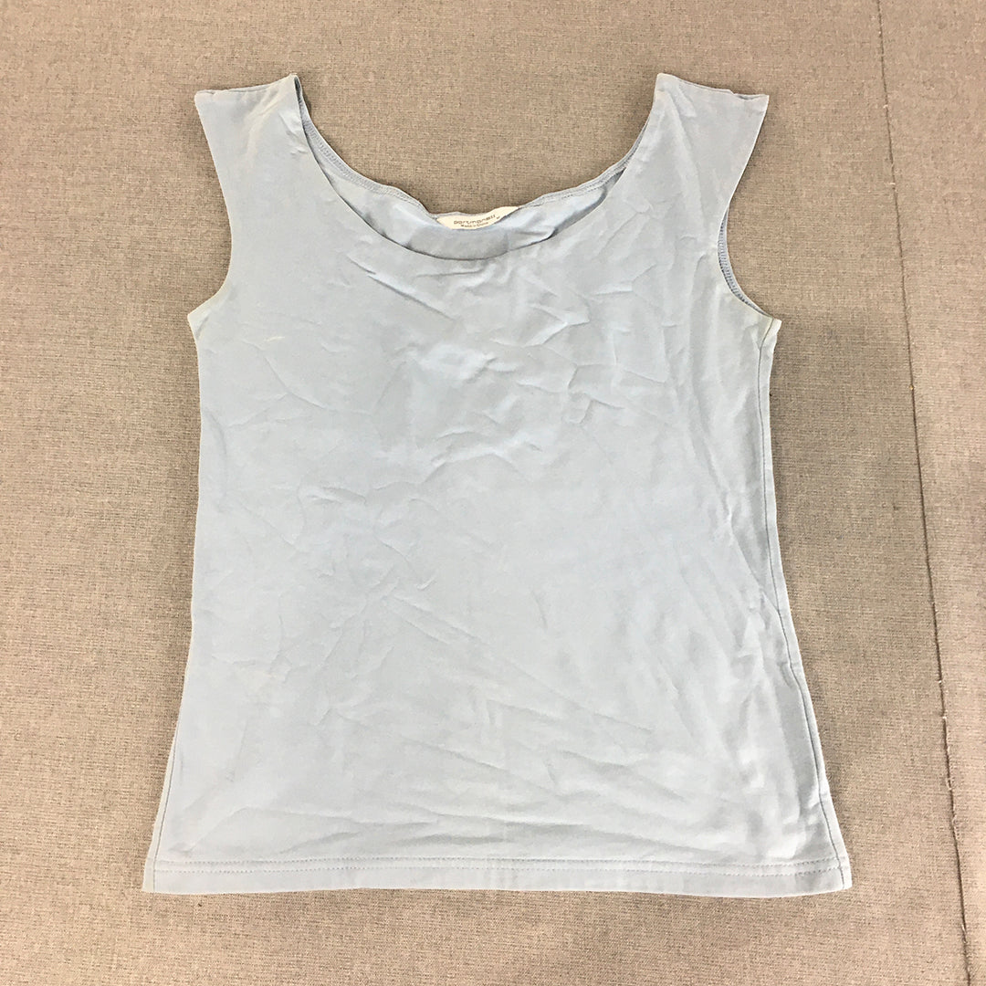 Portmans Womens Tank Top Size M Light Blue Sleeveless Stretch Fabric