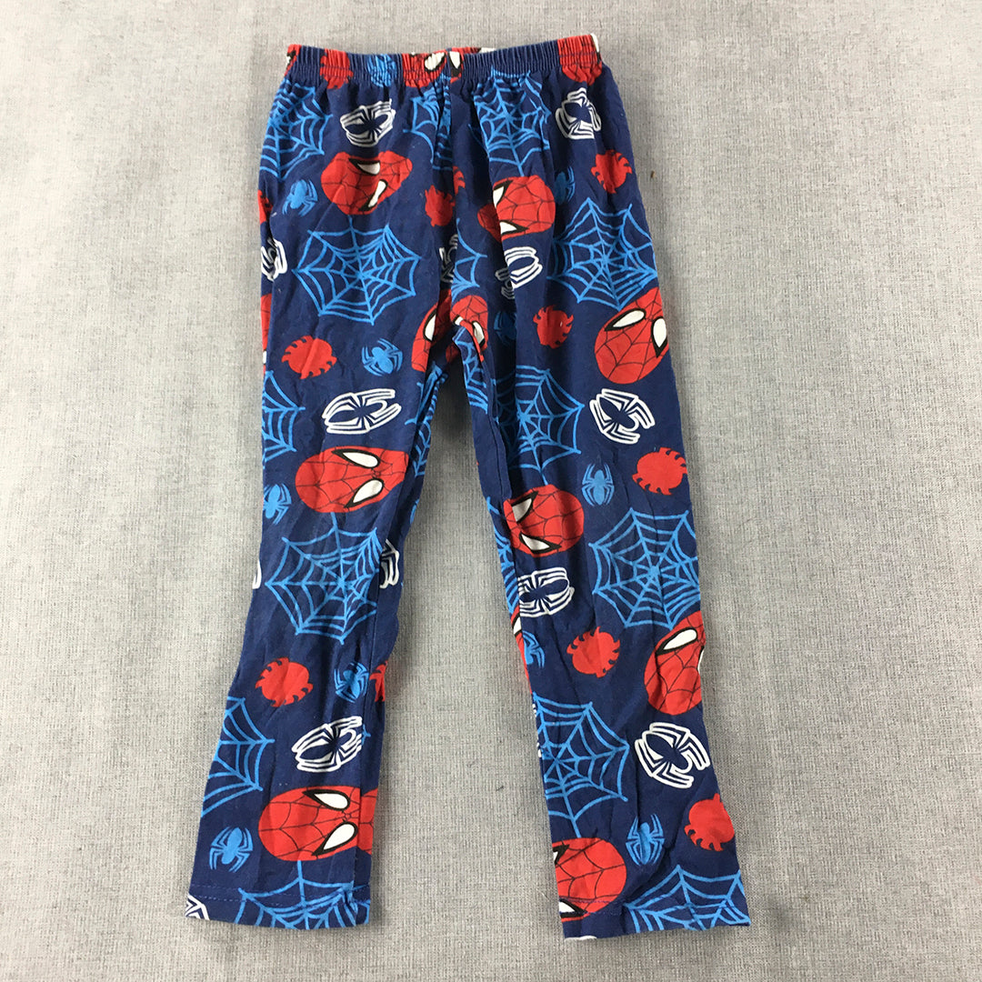 Marvel Spider-Man Kids Boys Pajama Pants Size 4 Blue Elastic Waist Sleepwear