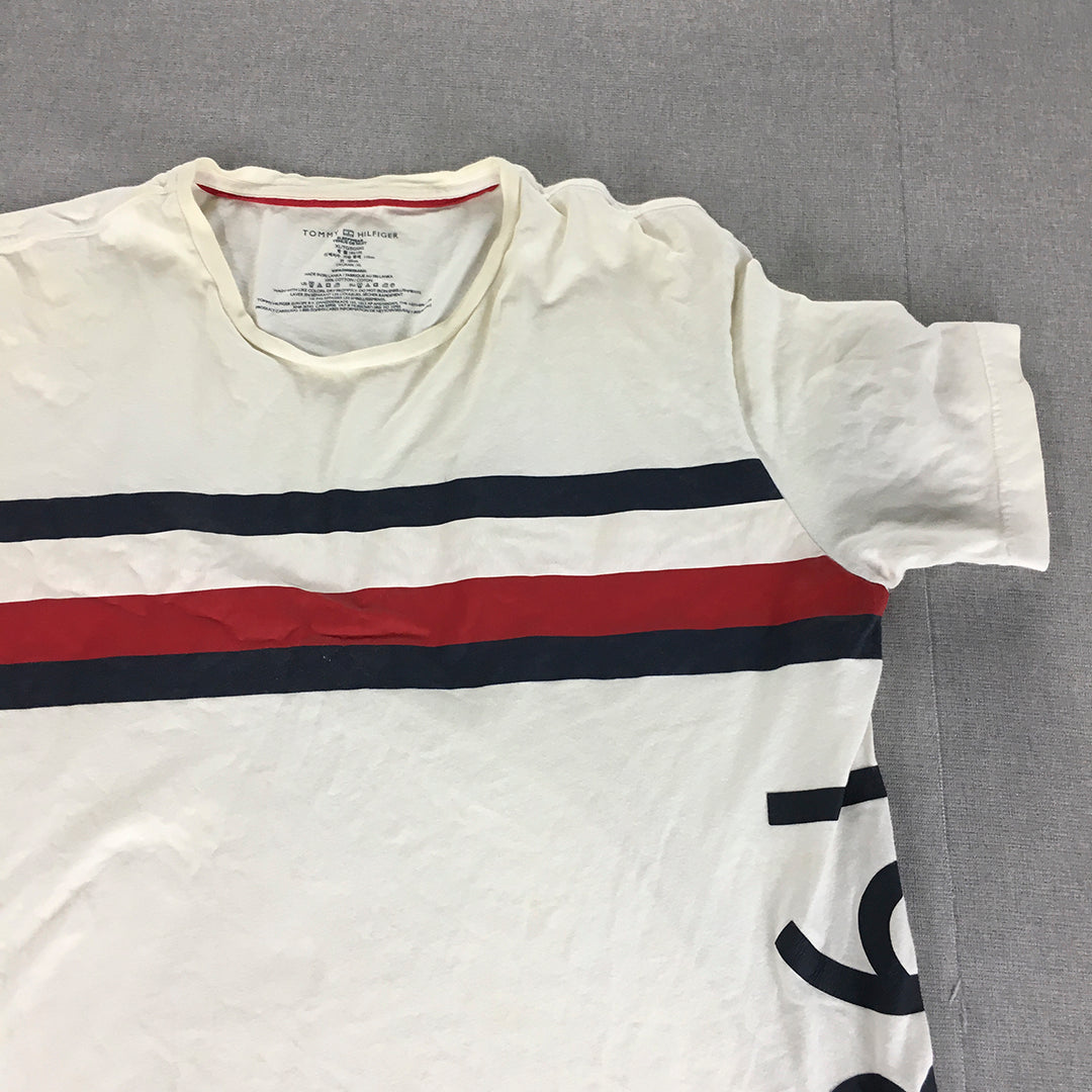 Tommy Hilfiger Mens T-Shirt Size XL White Short Sleeve Tee