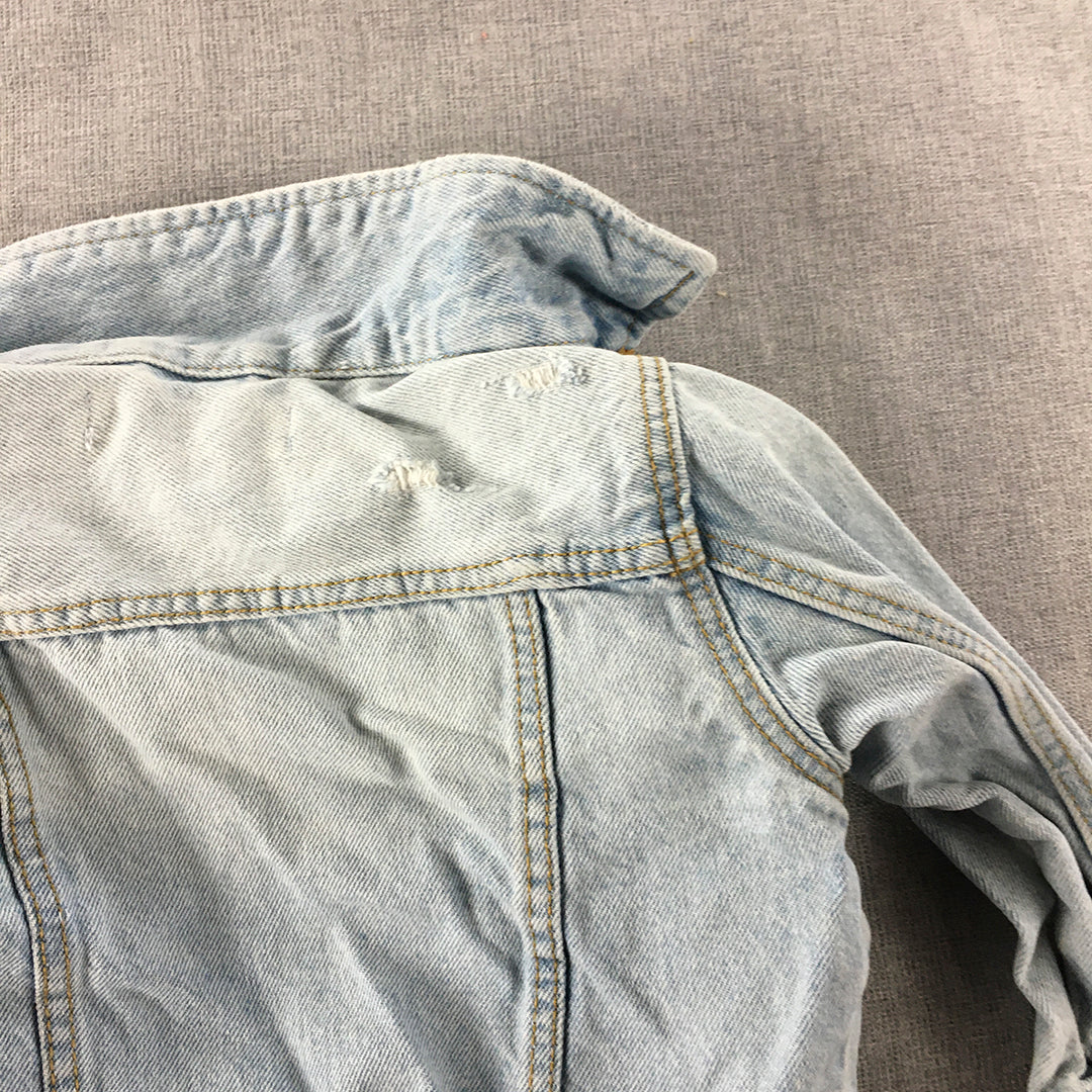 Zara Jean Jacket Size 12 - 18 Months Baby Toddler Blue Denim Button Coat