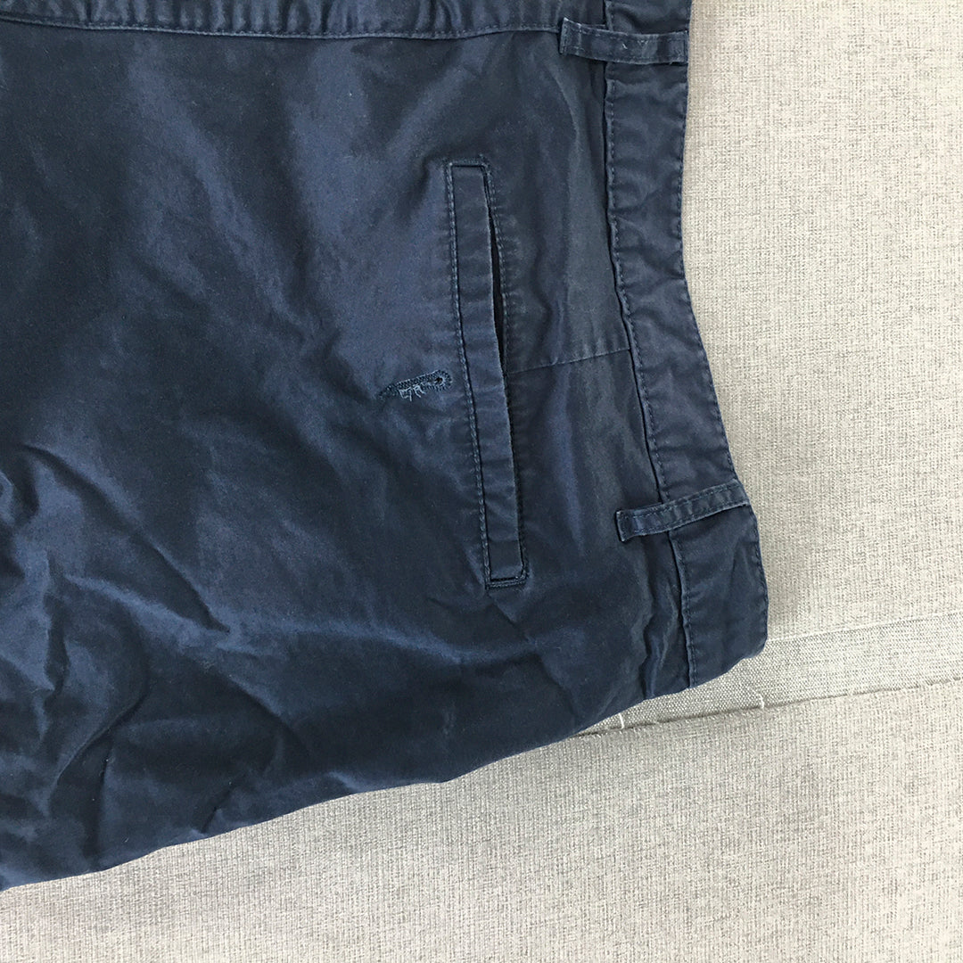 Yd Mens Chino Shorts Size 38 Navy Blue Pockets Casual Walking