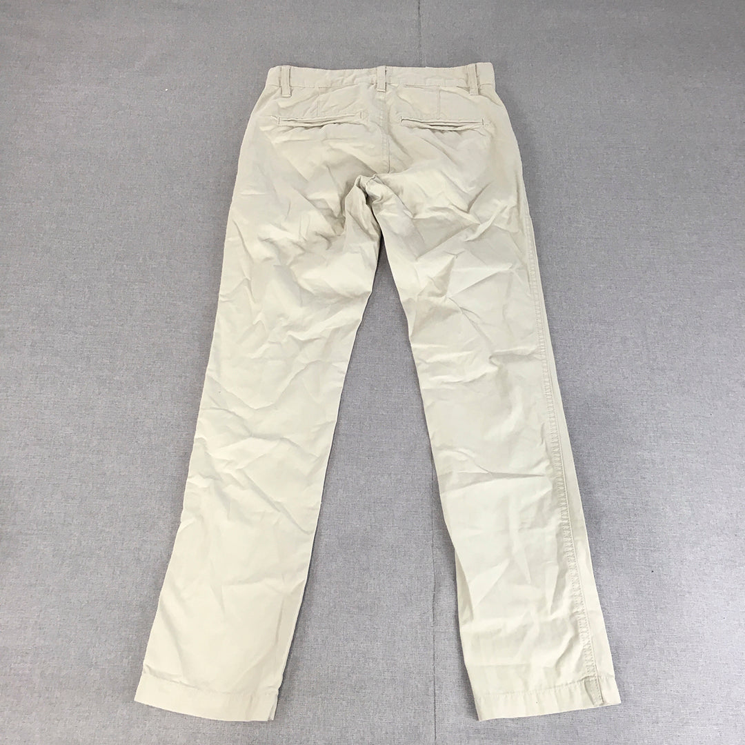 Angelo Litrico By C&A Chino Pants Size 30 Cream Beige Slim Fit