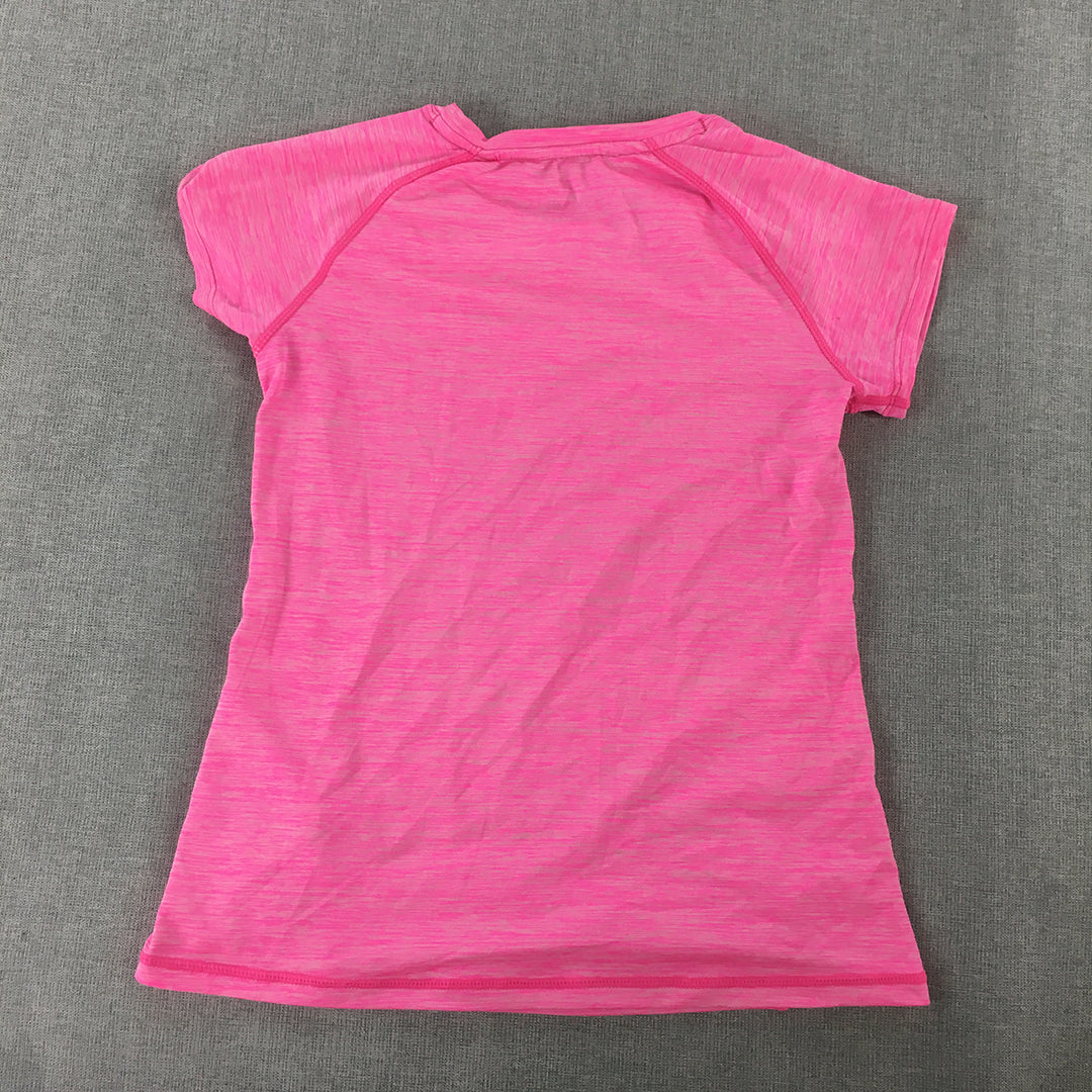 H&M Sport Kids Girls T-Shirt Size 9 - 10 Years Pink Short Sleeve Crew Neck