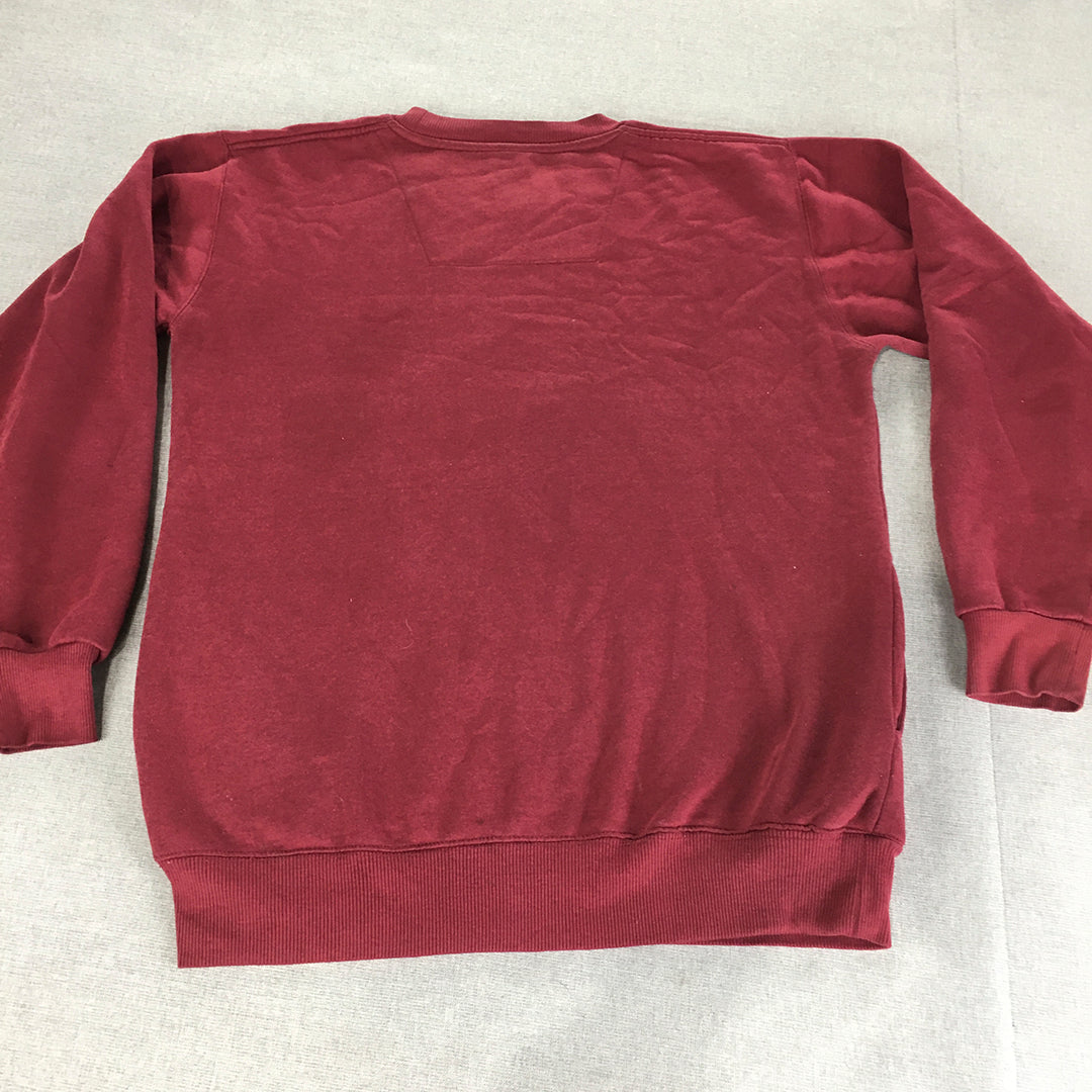 U.S. Polo Assn. Mens Sweater Size XL Red Crew Neck Jumper