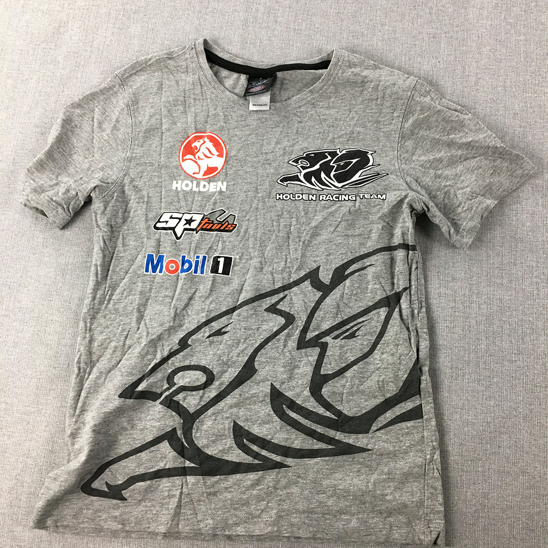 Holden Racing Team Kids Boys T-Shirt Size 12 Grey V8 Supercars Jersey Top