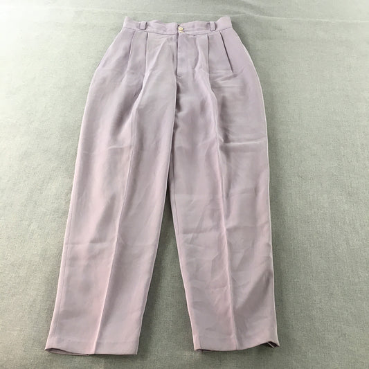 Vintage Gamme De Couleur Womens Dress Pants Size L Pink Pleated Japan