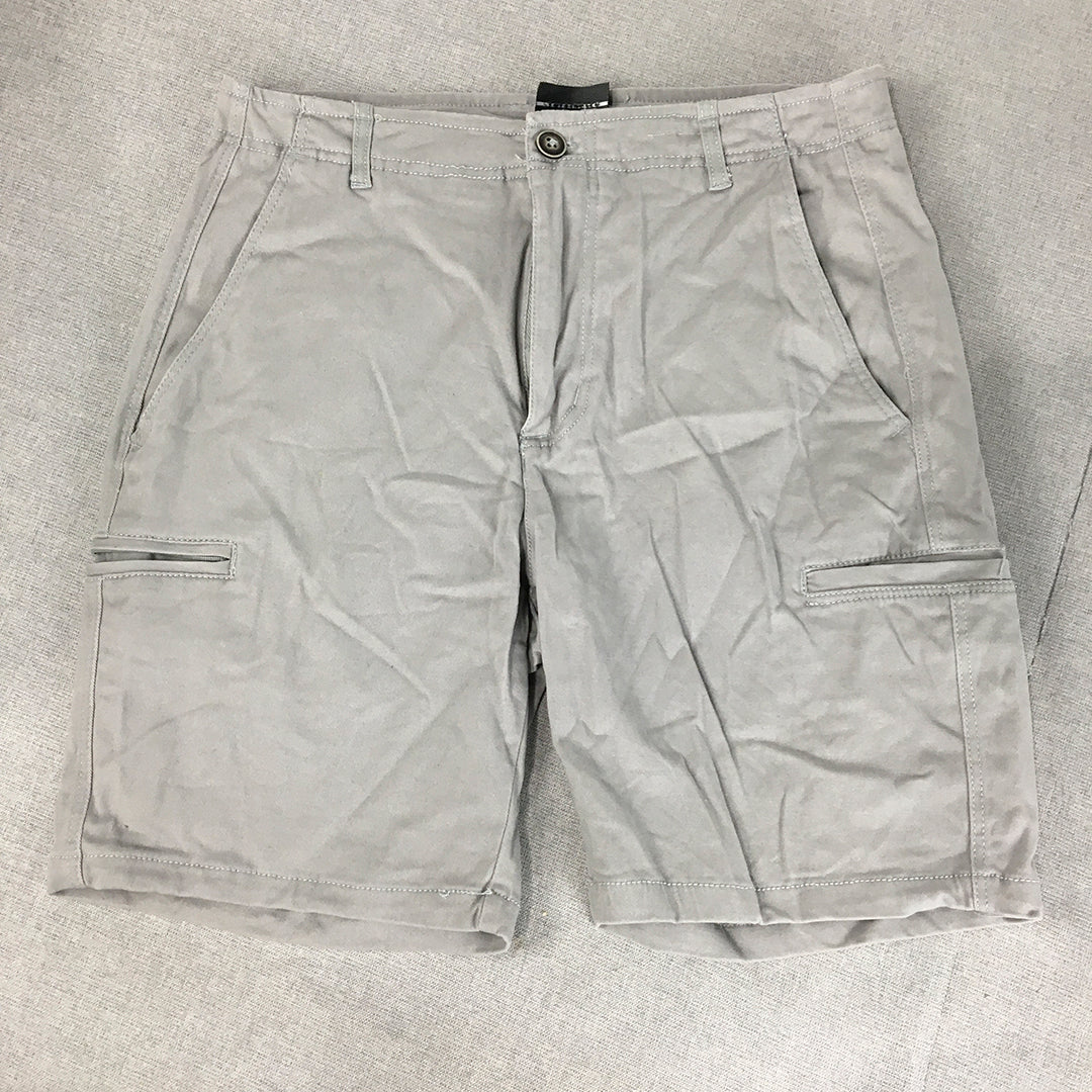 Prodigy Mens Shorts Size 30 Grey Cargo Pockets