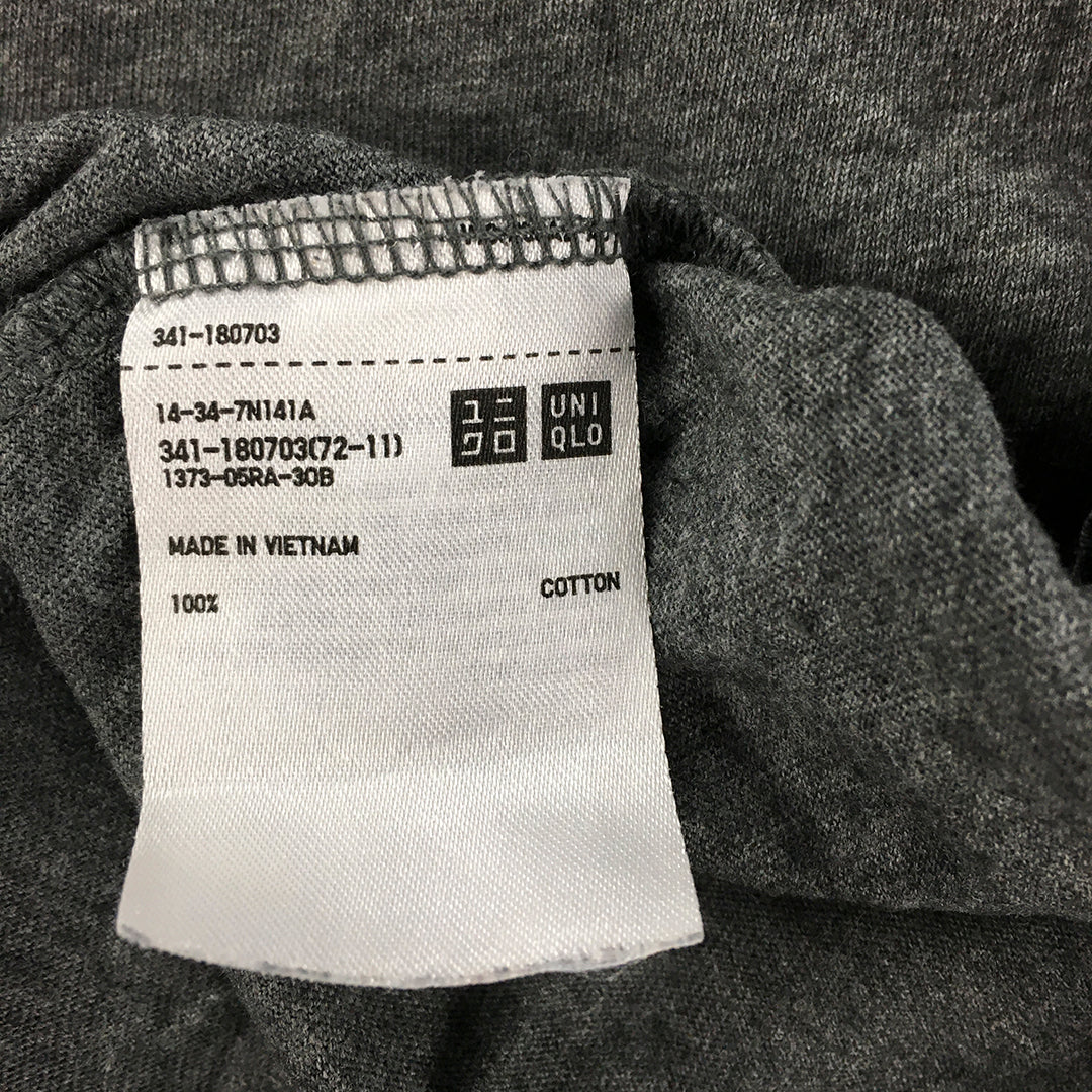 Uniqlo Mens T-Shirt Size M Grey Crew Neck Short Sleeve Tee