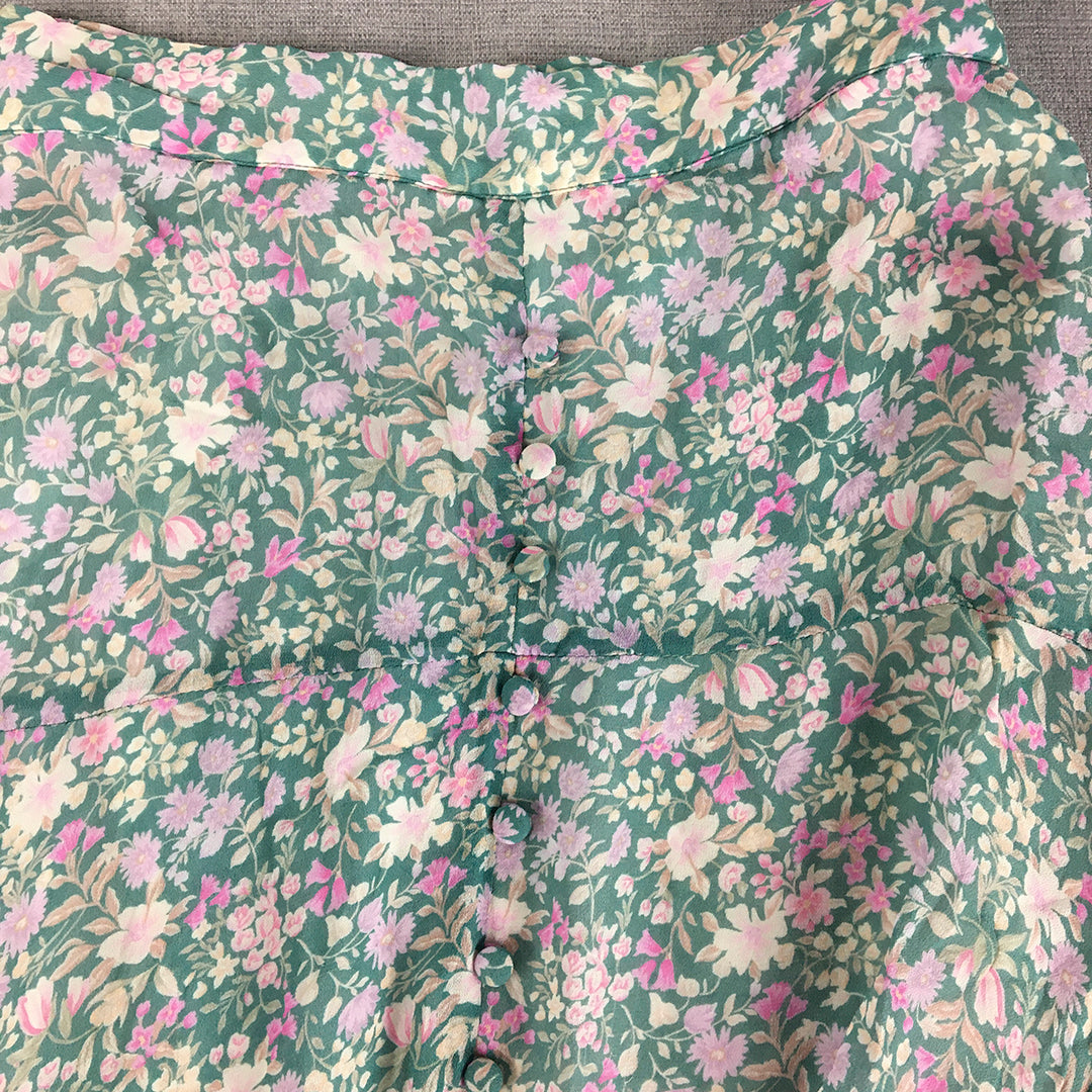 Forever New Womens Maxi Skirt Size 6 Green Floral