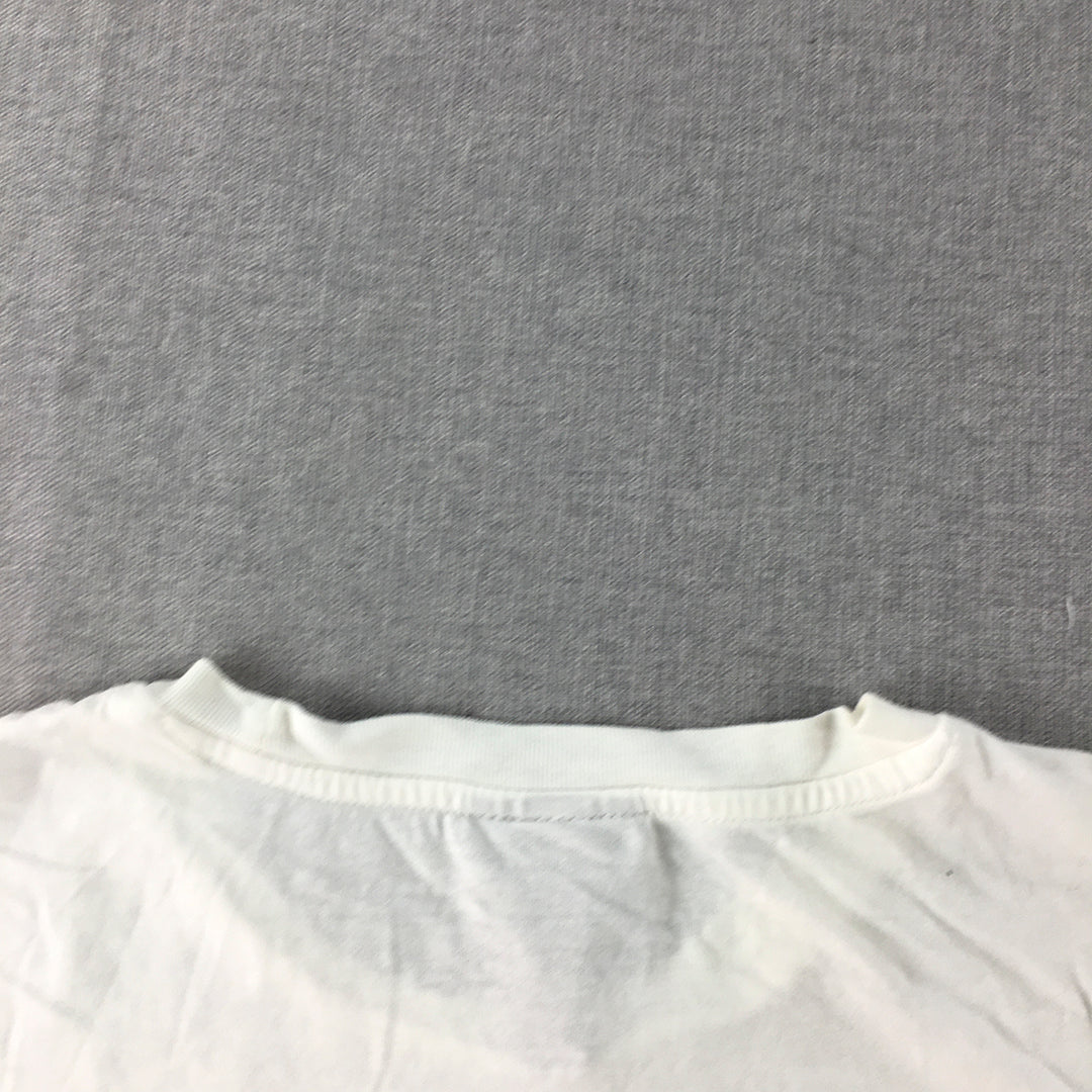 H&M Mens T-Shirt Size M White Short Sleeve Crew Neck Tee