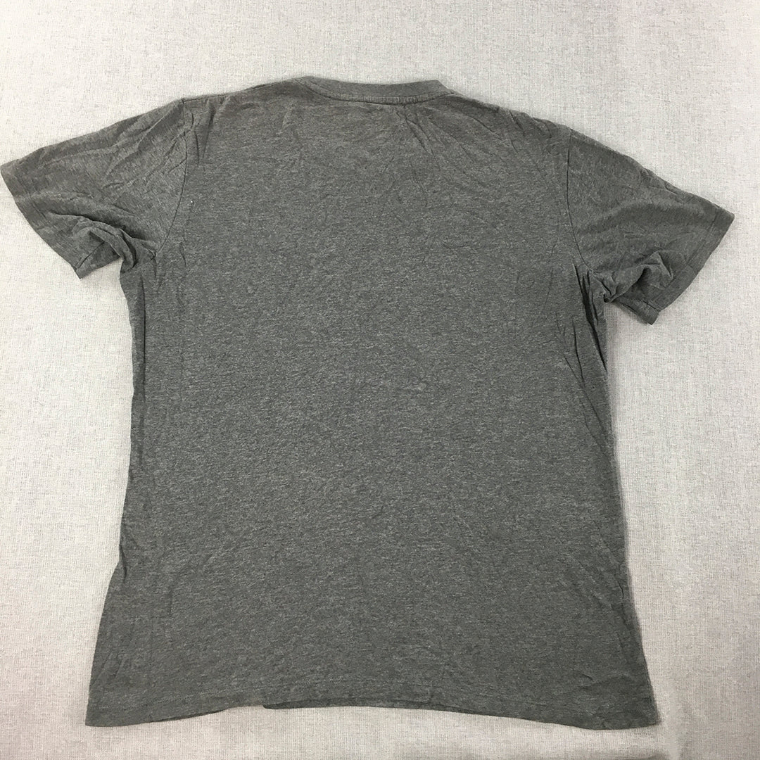 Uniqlo Mens T-Shirt Size M Grey Crew Neck Short Sleeve Tee