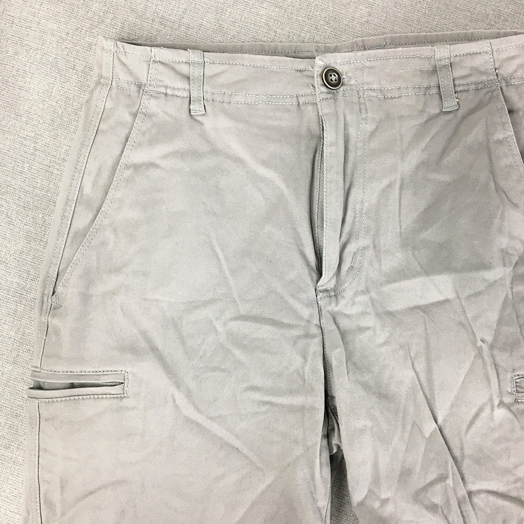 Prodigy Mens Shorts Size 30 Grey Cargo Pockets