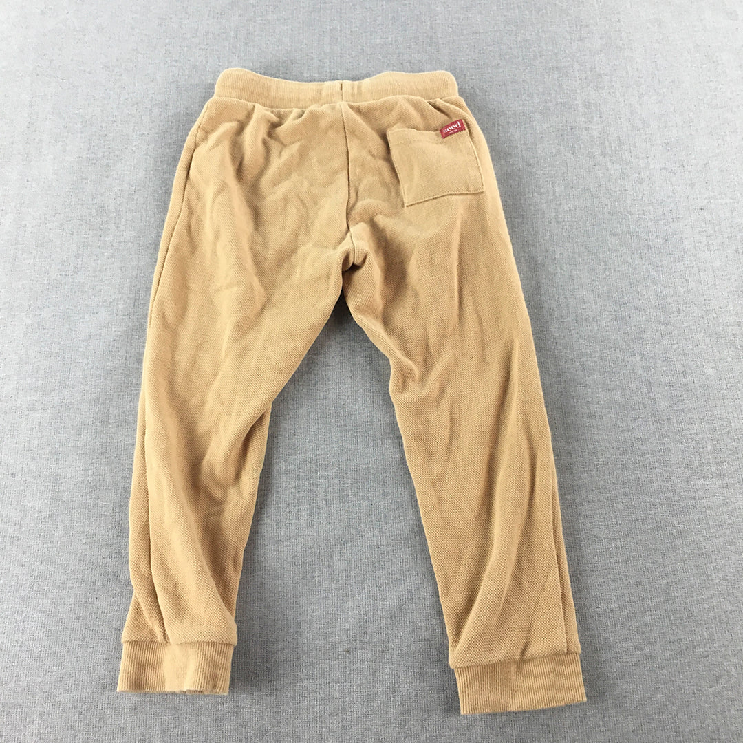 Seed Heritage Kids Girls Jogger Pants Size 5 Brown Drawstring Tracksuit