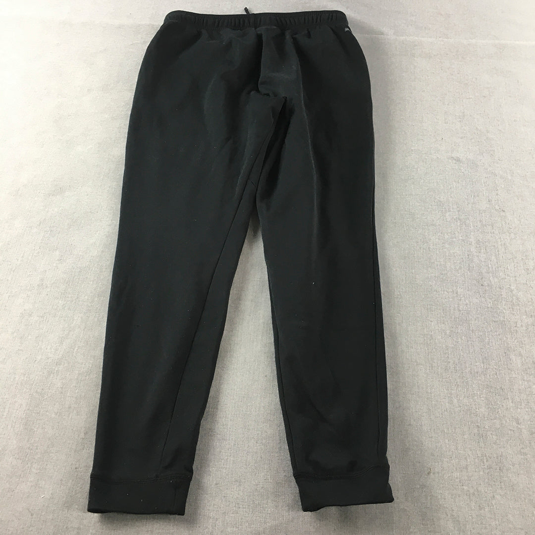 New Balance Mens Tracksuit Pants Size L Black Logo Elastic Waist Jogger