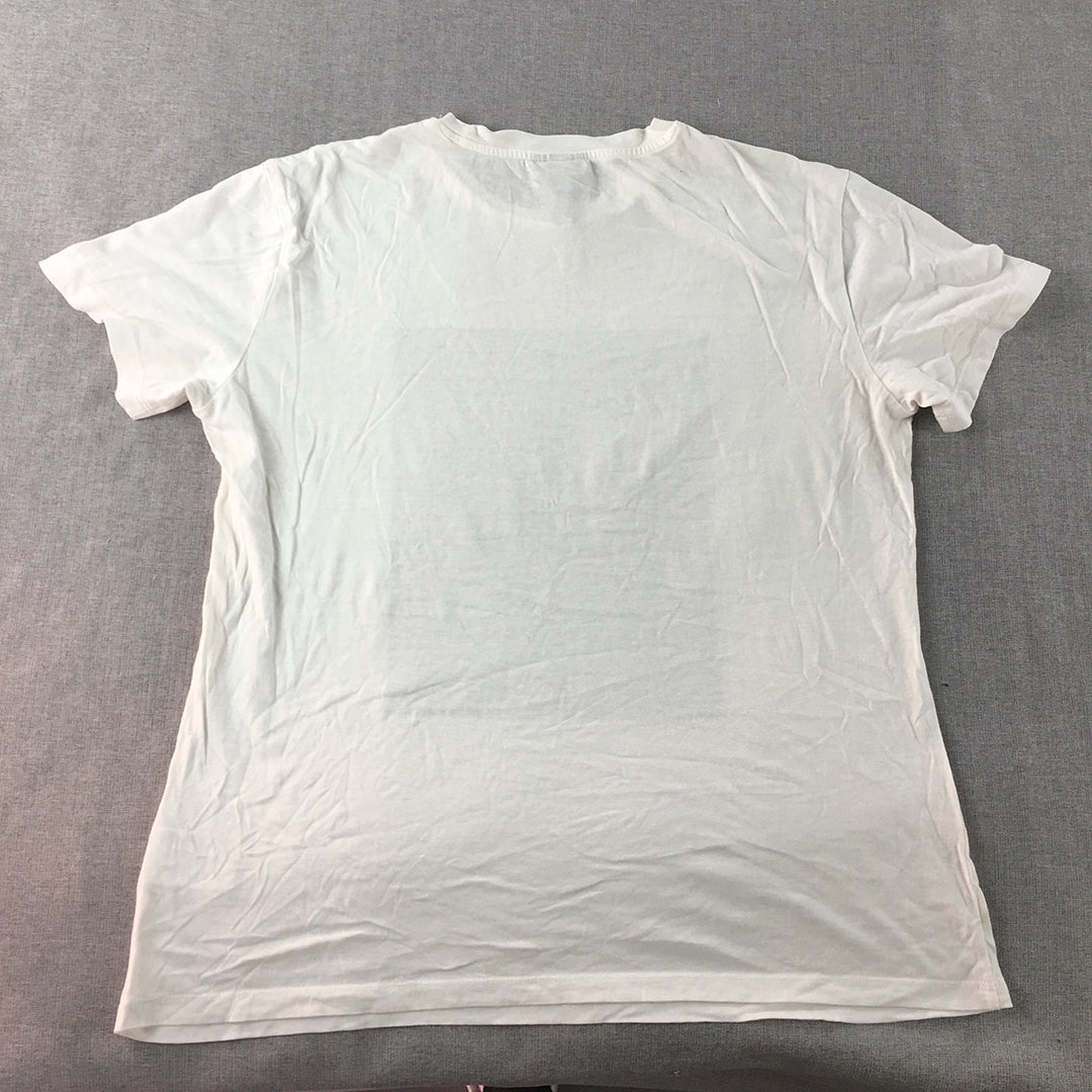 H&M Mens T-Shirt Size M White Short Sleeve Crew Neck Tee