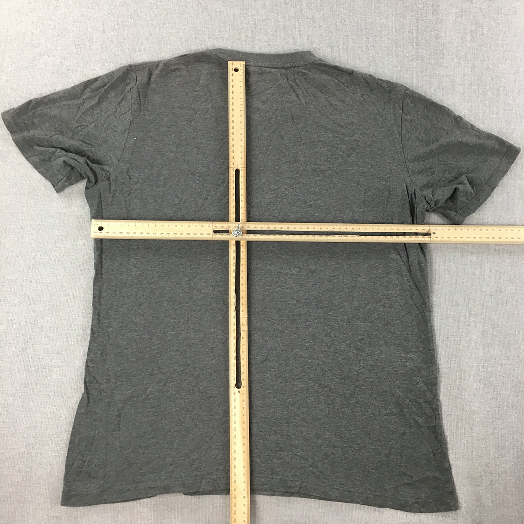 Uniqlo Mens T-Shirt Size M Grey Crew Neck Short Sleeve Tee