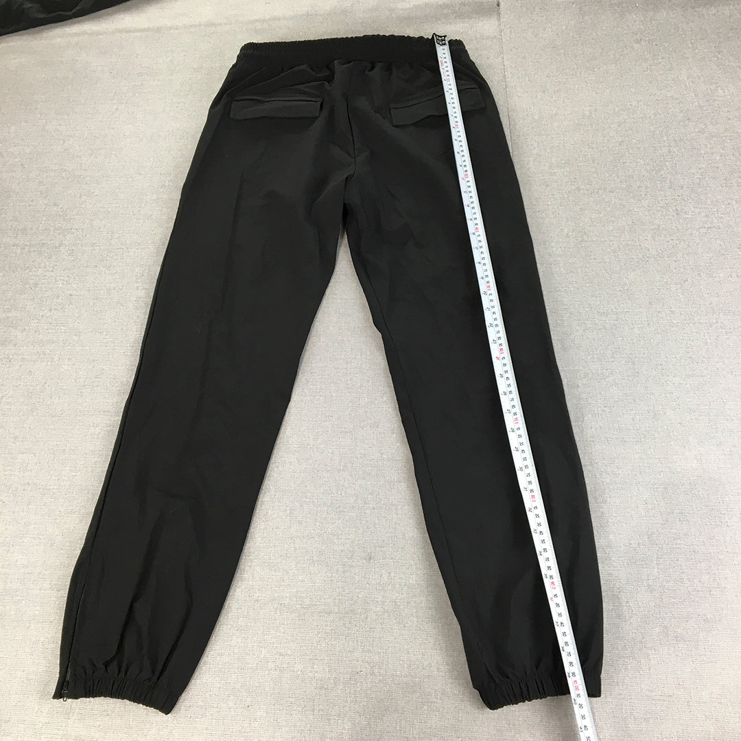 Boohoo Man Jogger Pants Size M Black Pockets Elastic Waist Cuffs