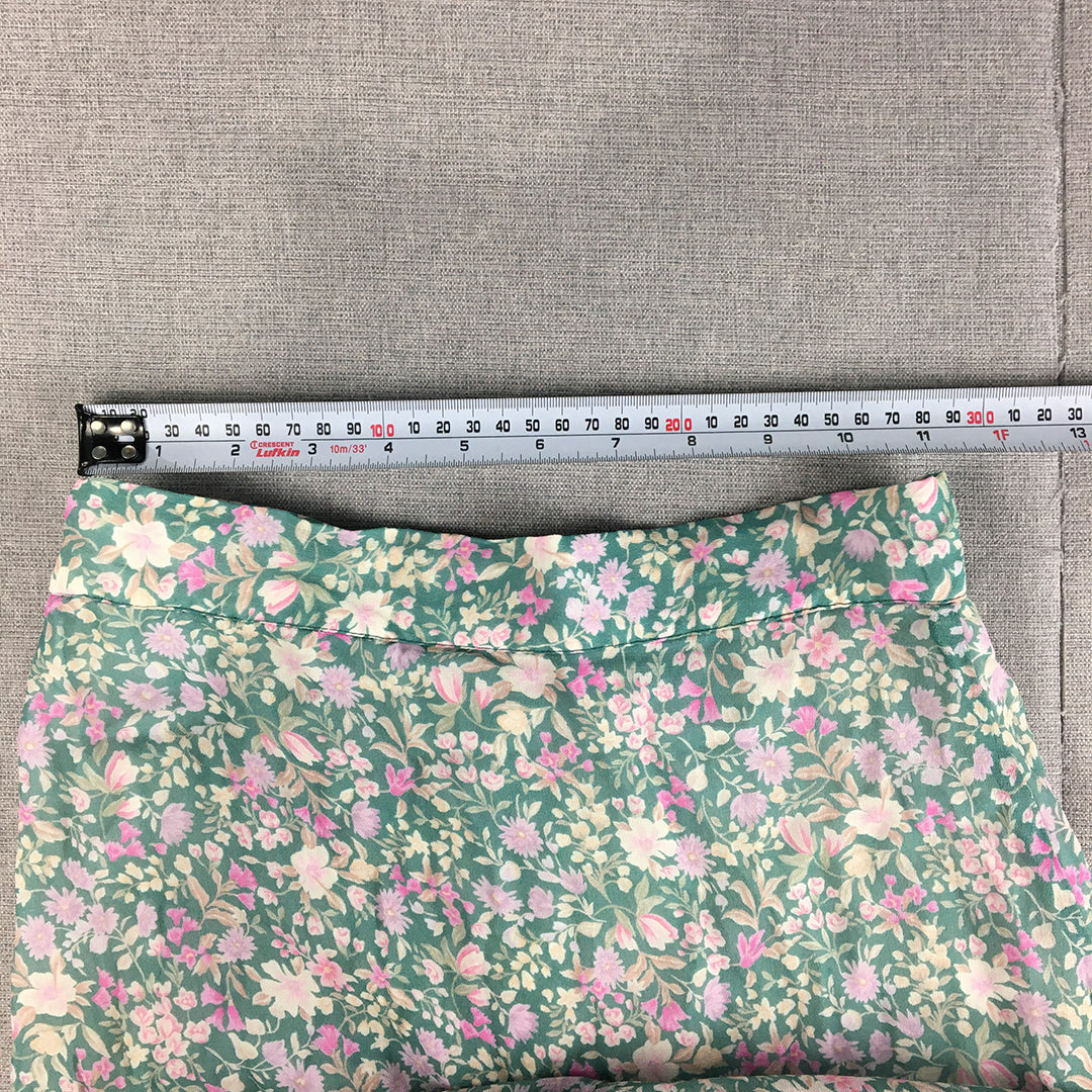 Forever New Womens Maxi Skirt Size 6 Green Floral