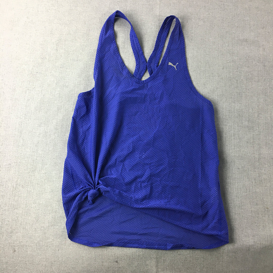 Puma Womens Tank Top Size M Purple Sleeveless Activewear Singlet Shirt