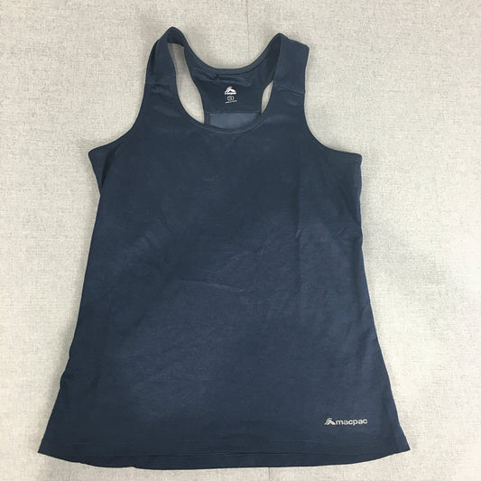 Macpac Womens Tank Top Size 12 Blue Sleeveless Shirt