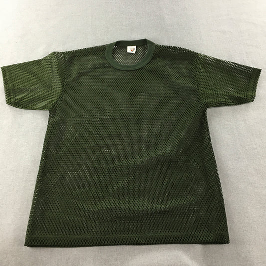 Eagles Mens Mesh T-Shirt Size L Dark Green Short Sleeve Round Neck Tee