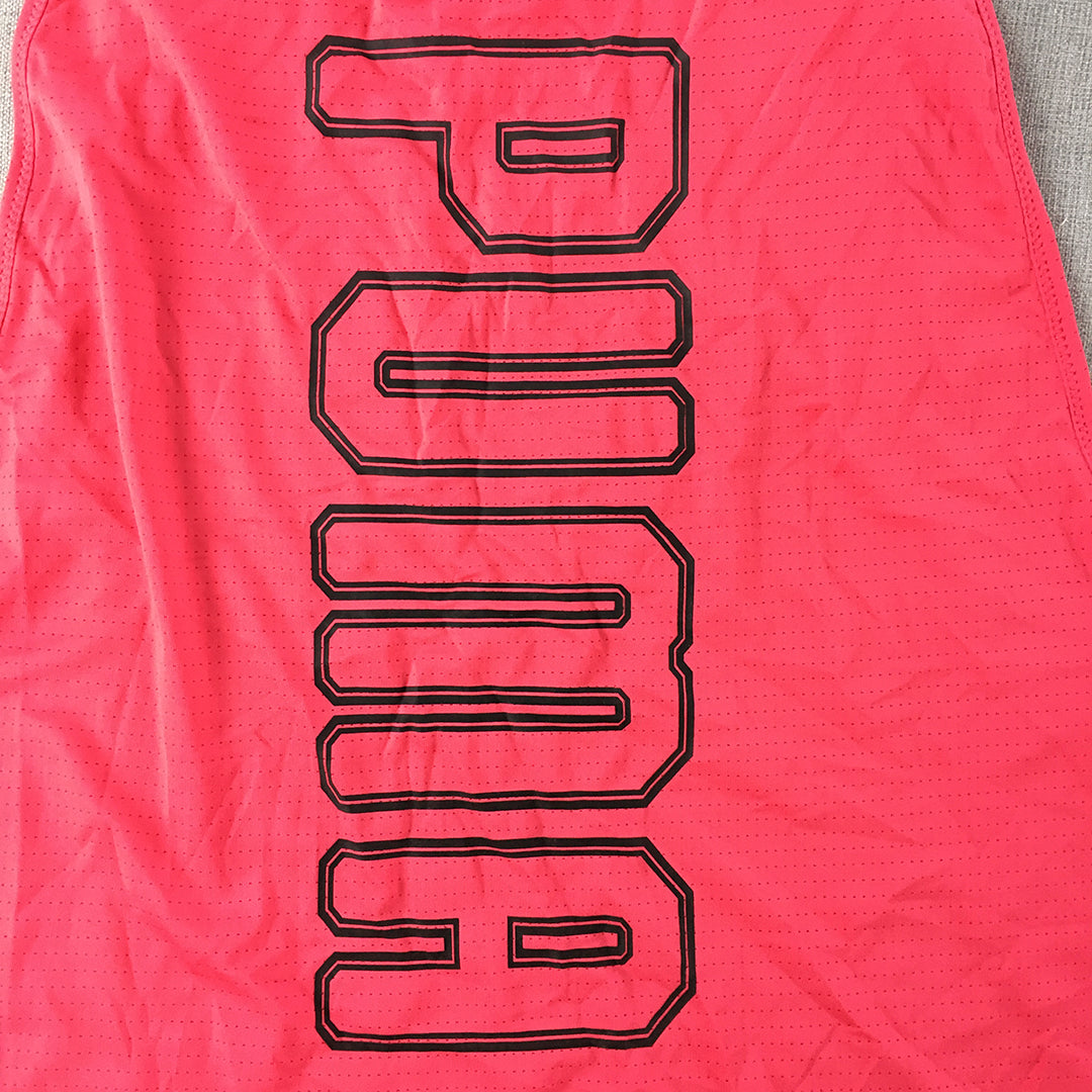 Puma Womens Tank Top Size M Hot Pink Logo Sleeveless Singlet Shirt