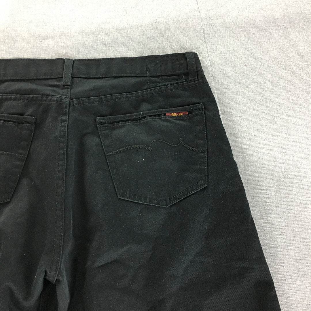 Teddy Smith Mens Jeans Size 34 x 32 Black Straight Leg Denim