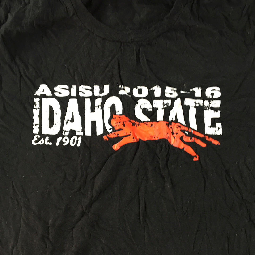 Idaho State USA T-Shirt Adult Size L Black College Short Sleeve Tee