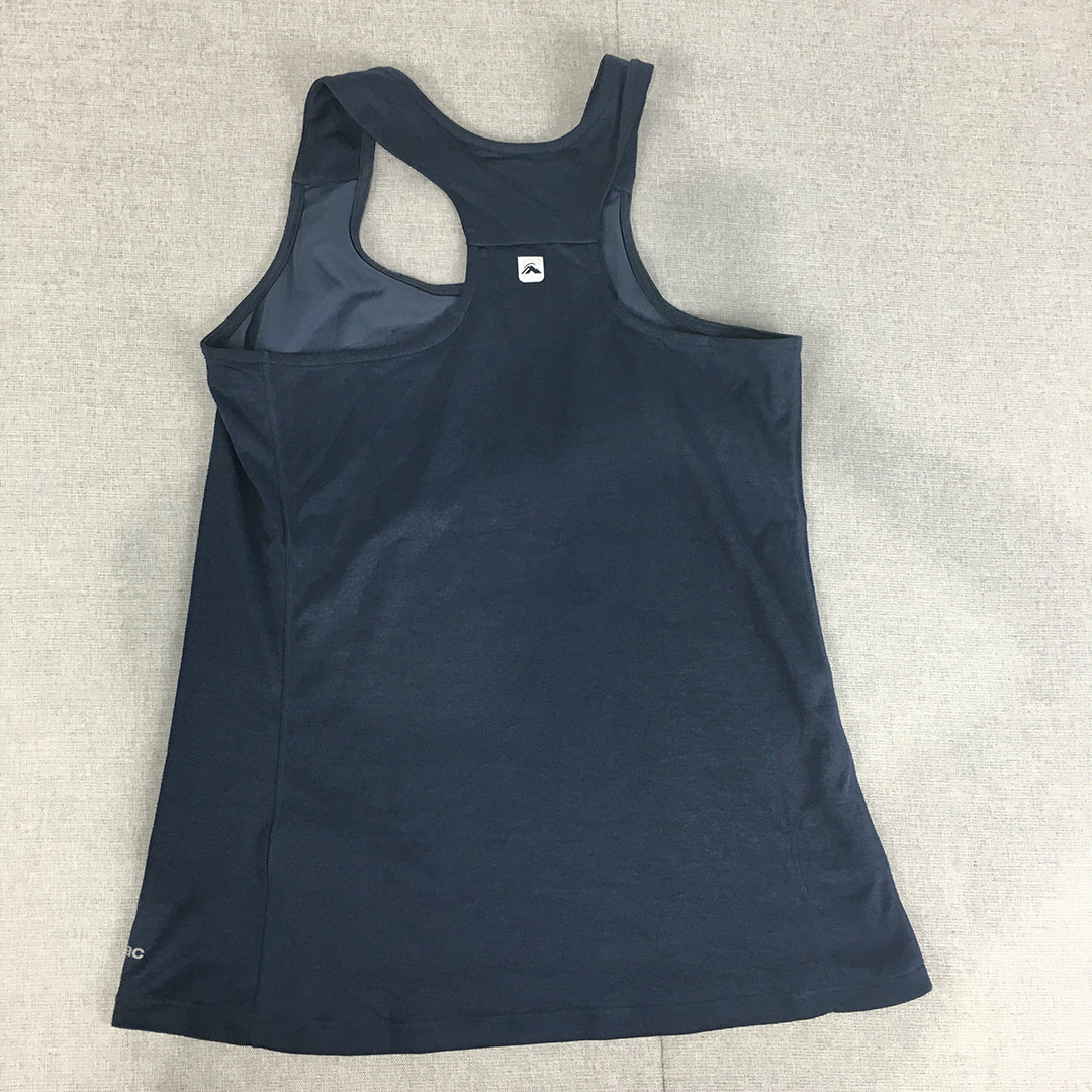 Macpac Womens Tank Top Size 12 Blue Sleeveless Shirt