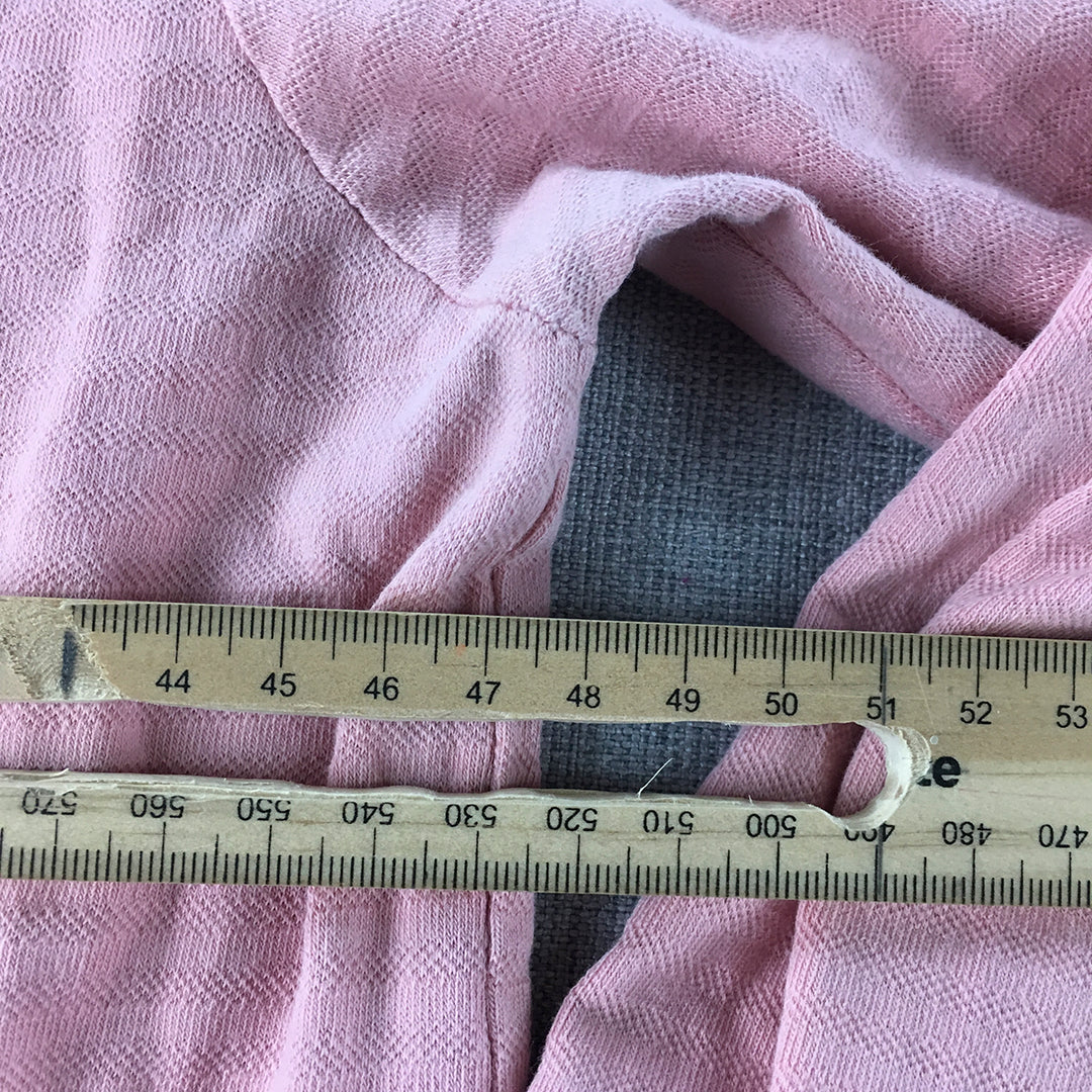 Zara Man Shirt Size XL Slim Fit Pink Long Sleeve Pullover Crew Neck