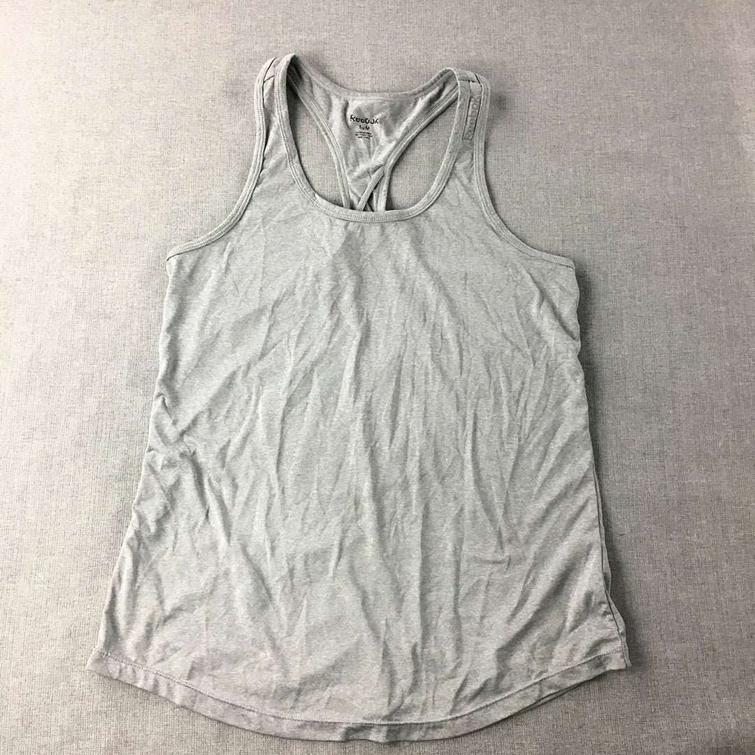 Reebok Womens Tank Top Size M Grey Sleeveless Singlet Shirt