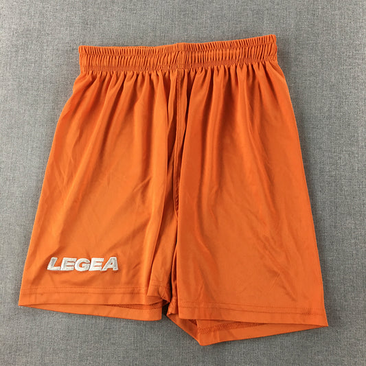 Legea Mens Shorts Size XXS Orange Football Soccer Running Gym Elastic Waist