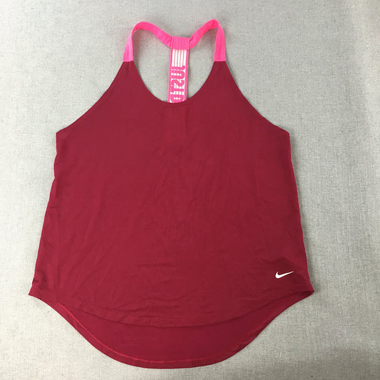 Nike Womens Tank Top Size L Red Pink Sleeveless Singlet Shirt