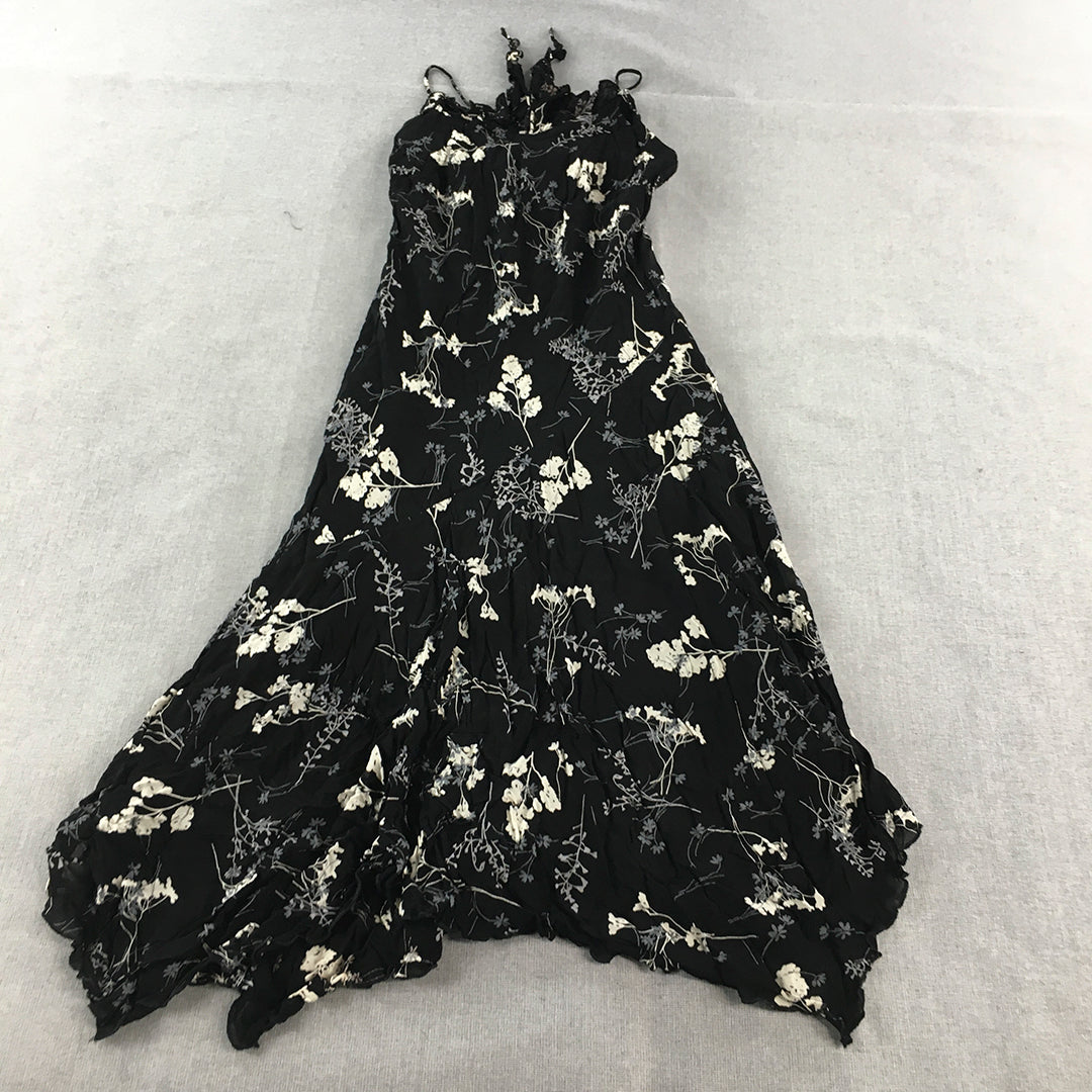 Cape Romance Womens Dress Size XS Black Mini Floral Sleeveless