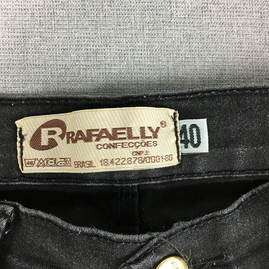 Rafaelly Confeccoes Womens Skinny Jeans Size 26 (W26 x L30) Black Dark Wash