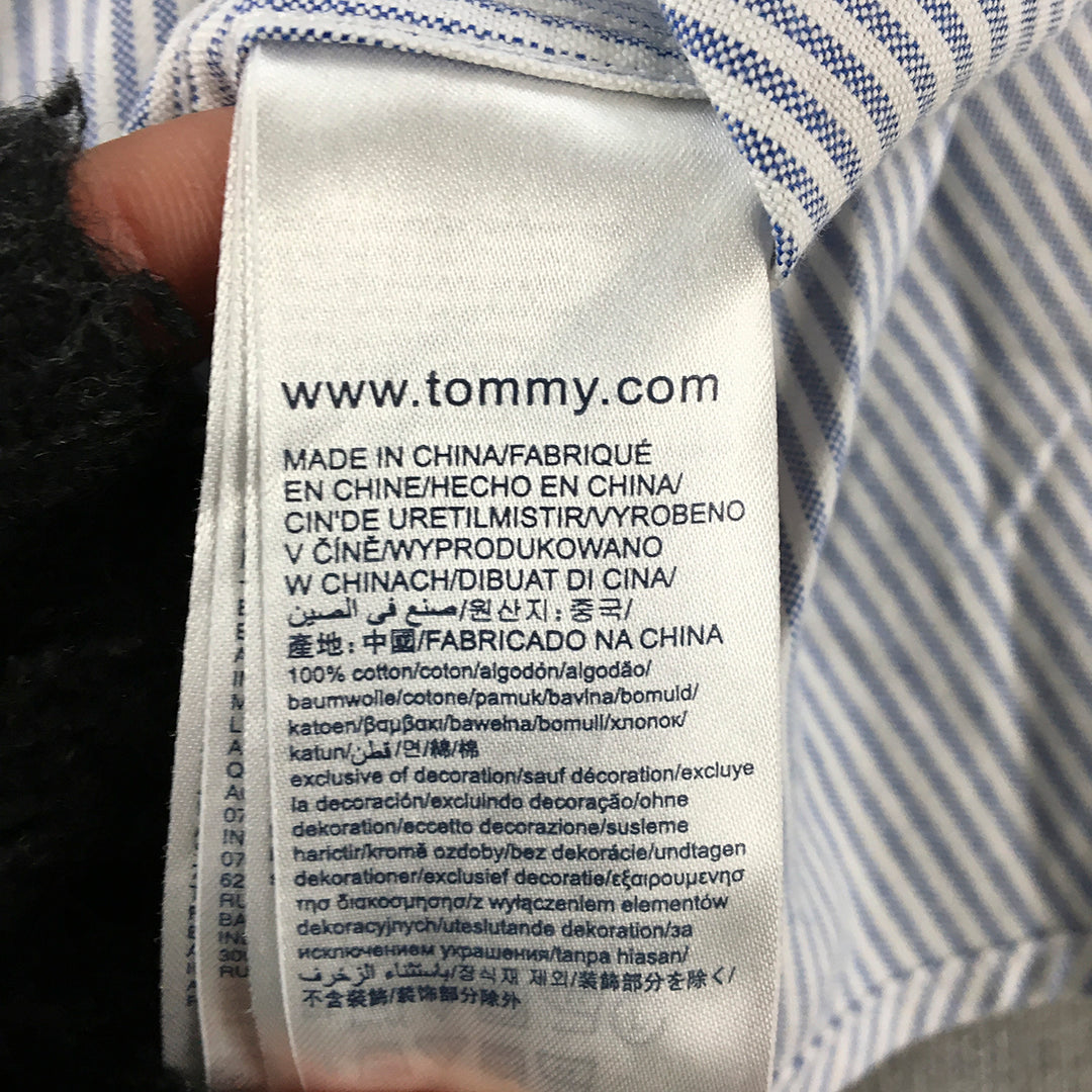 Tommy Hilfiger Mens Shirt Size XS New York Fit Blue White Striped Button-Up