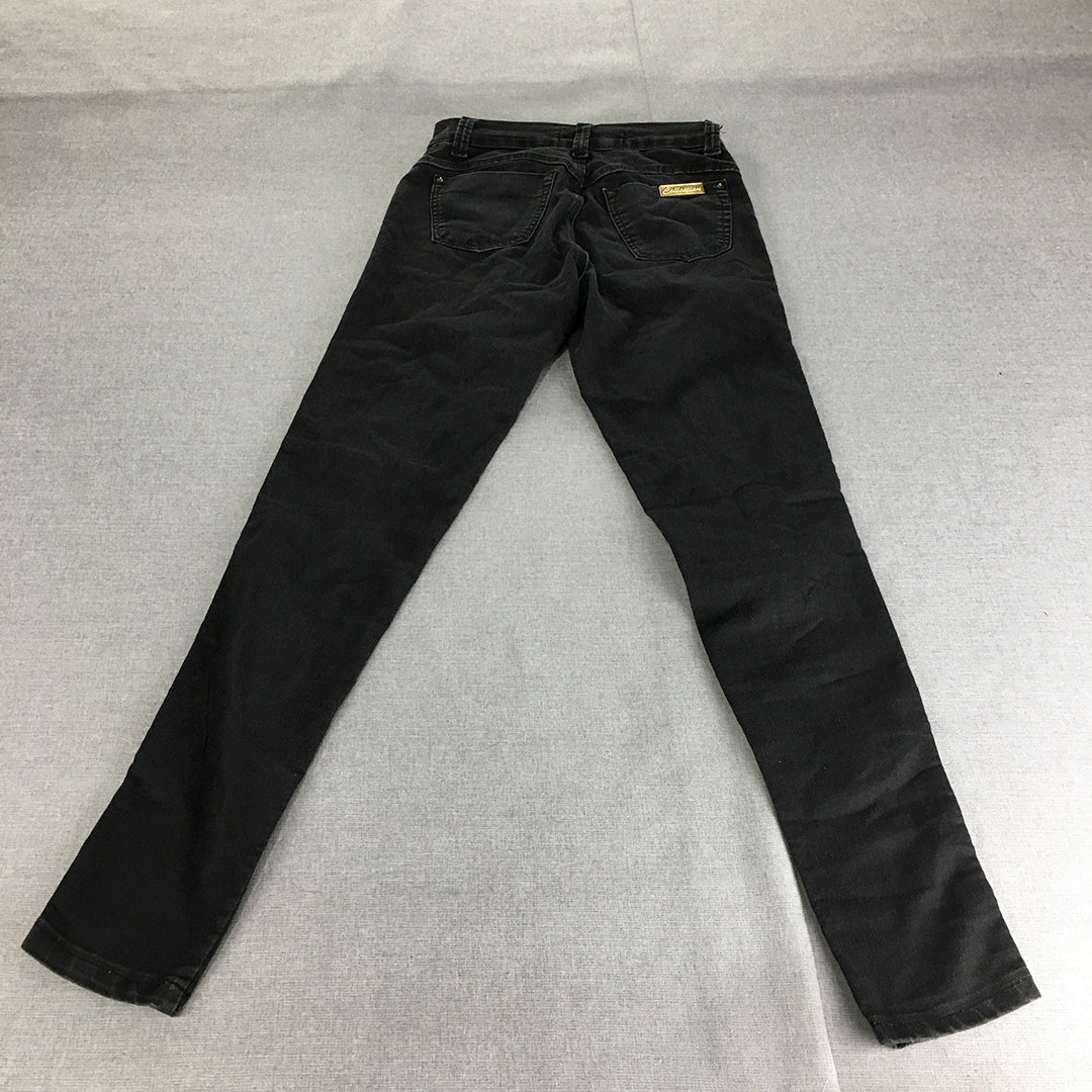 Rafaelly Confeccoes Womens Skinny Jeans Size 26 (W26 x L30) Black Dark Wash