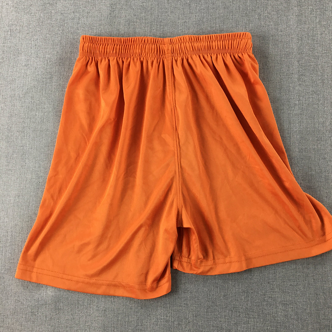 Legea Mens Shorts Size XXS Orange Football Soccer Running Gym Elastic Waist