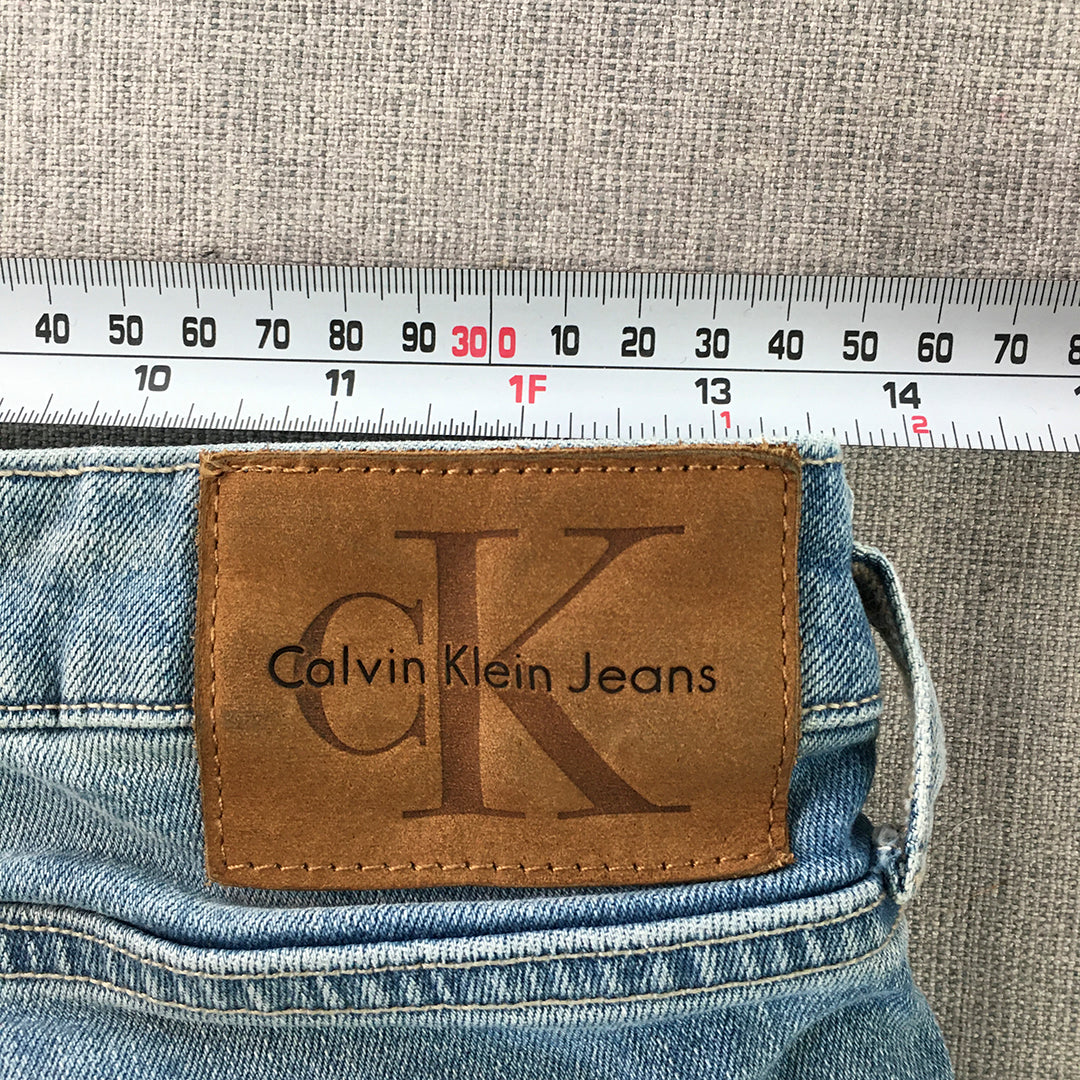 Calvin Klein Womens Jeans Size 28 x 26 Blue Light Wash Skinny Stretch Denim