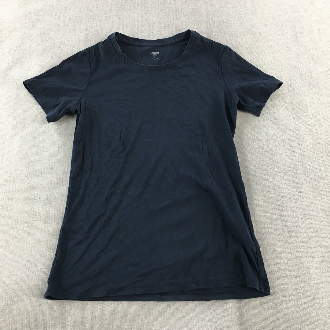 Uniqlo Womens T-Shirt Size S Navy Blue Crew Neck Short Sleeve Top