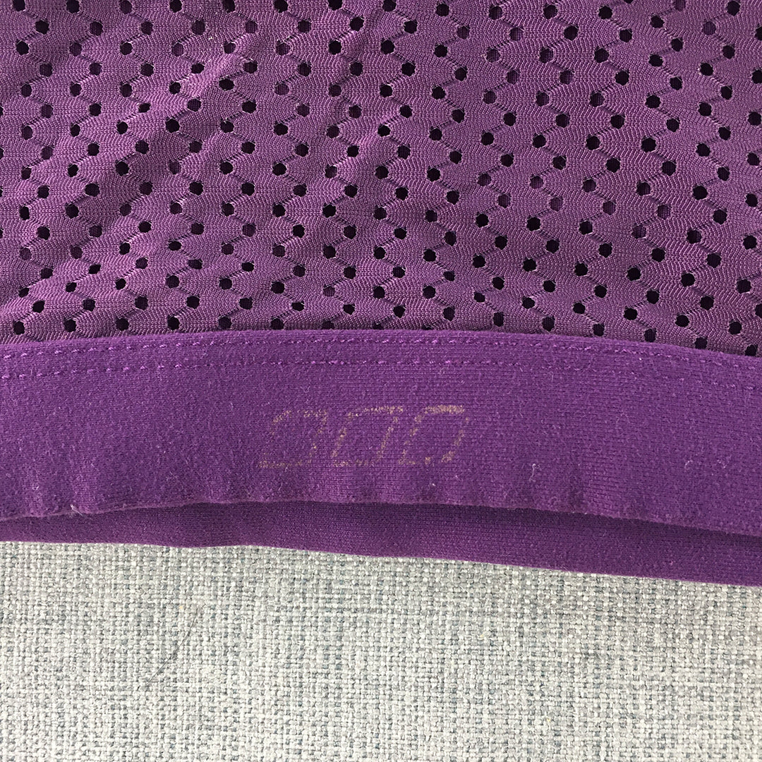 Lorna Jane Womens Sports Bra Size XS Purple Sleeveless Cropped Top