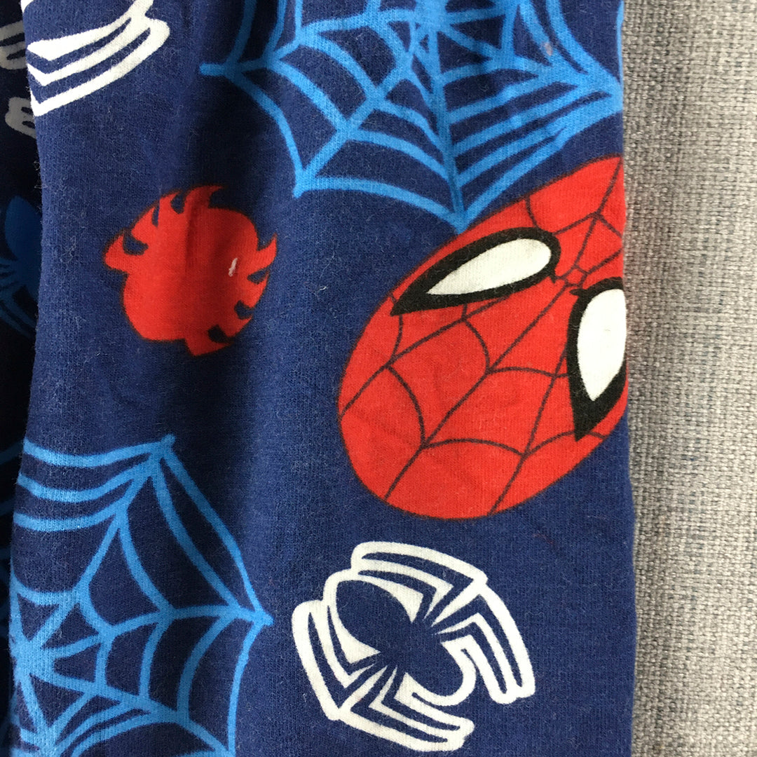 Marvel Spider-Man Kids Boys Pajama Pants Size 4 Blue Elastic Waist Sleepwear