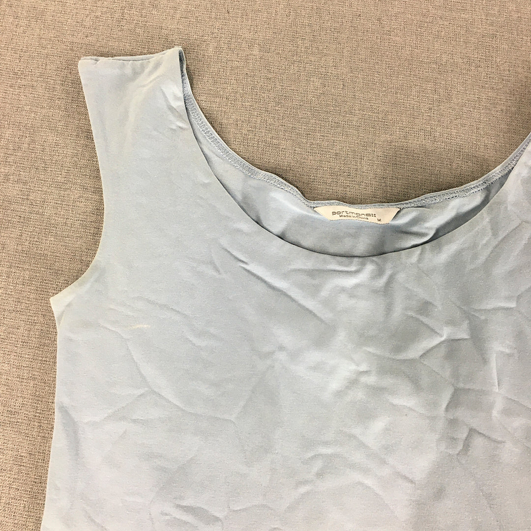 Portmans Womens Tank Top Size M Light Blue Sleeveless Stretch Fabric