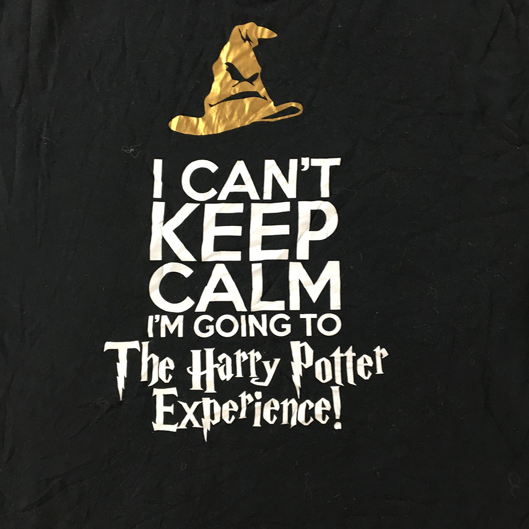 The Harry Potter Experiance T-Shirt Adult Size M Black Sorting Hat Short Sleeve