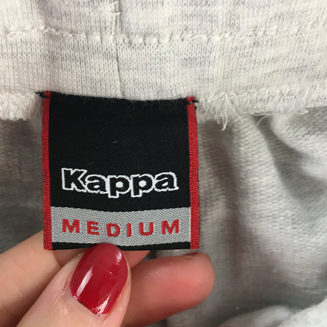 Kappa Mens Shorts Size M Grey Logo Pockets Drawstring