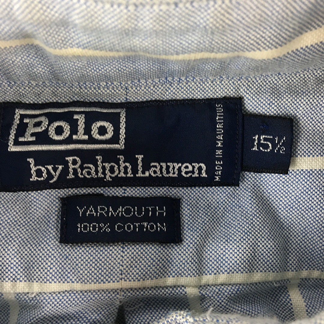 Polo Ralph Lauren 'Yarmouth' Mens Shirt Size L Blue Striped Pony Logo Button-Up